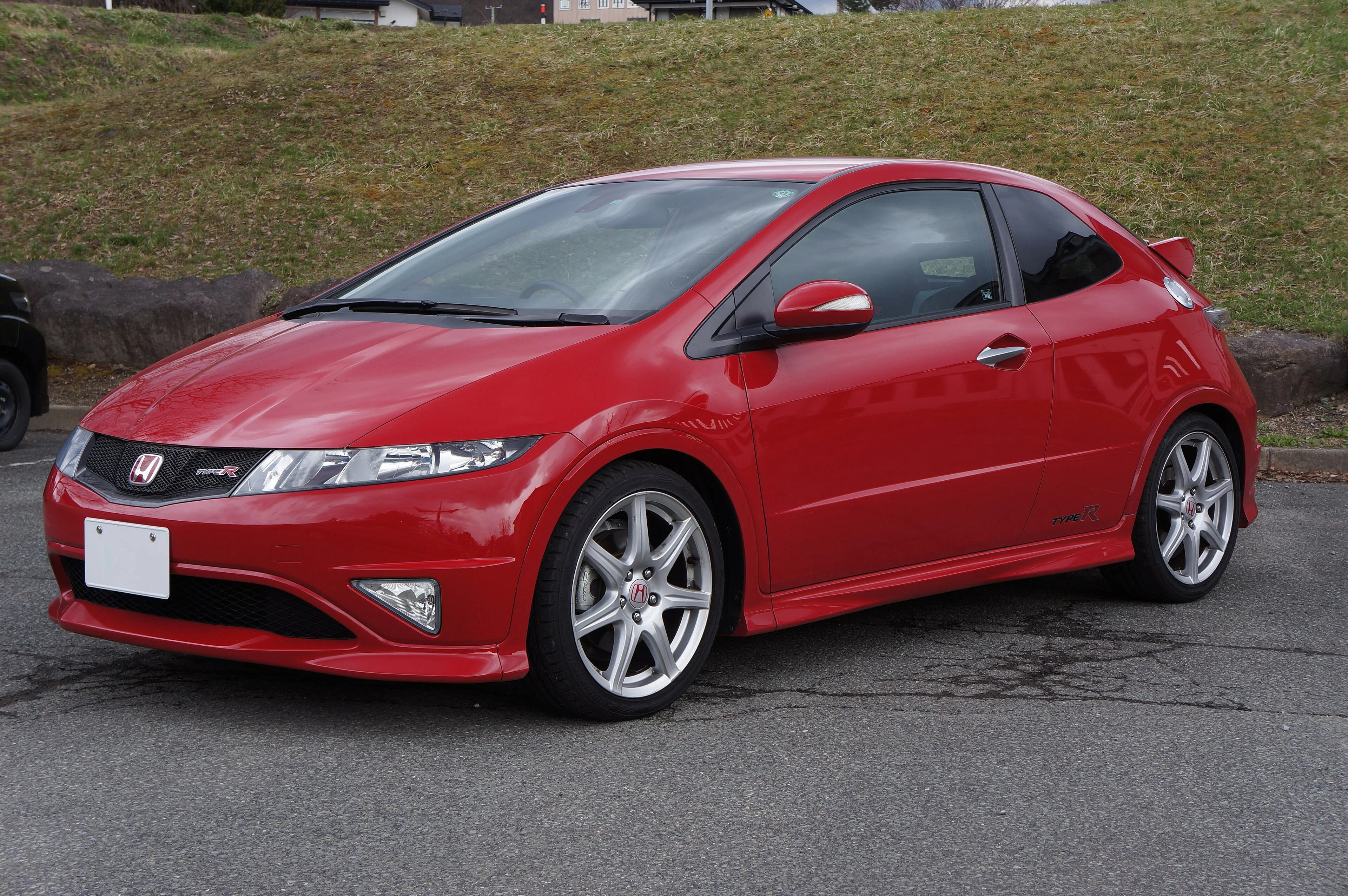 Honda Civic Type R FN2 rojo, vista frontal